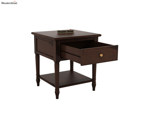 Emerson Sheesham Wood Side End Table (Teak Finish)