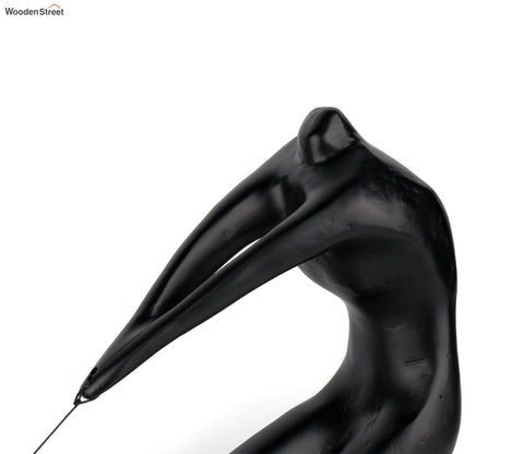Black Cast Iron Pull Rope Figurine (S, Black)