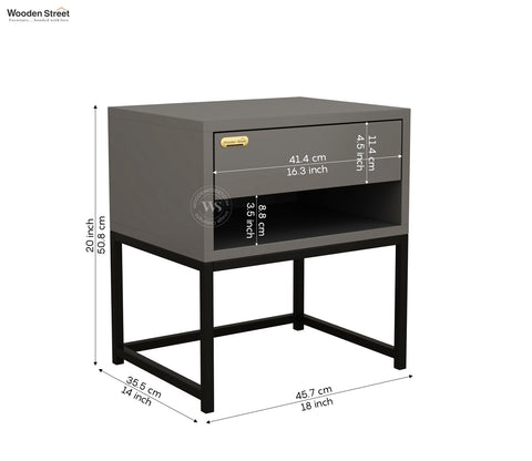 Nuvo Bedside Table (Grey)