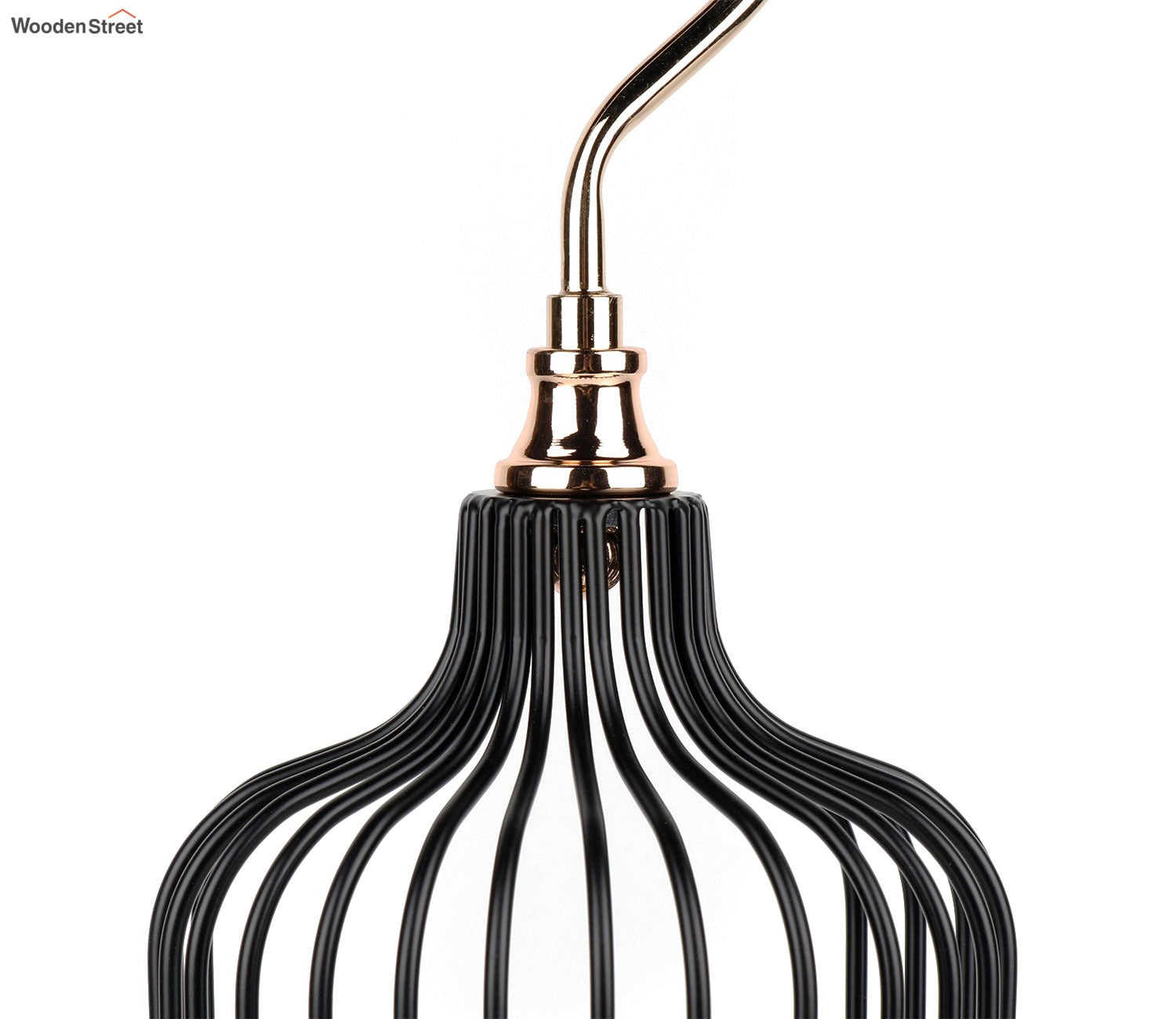 Sleek Cage Console Table Decor (M, Black)