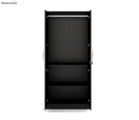 Kosmo Optima 2 Door Engineer Wood Wardrobe (Flowery Wenge Finish)