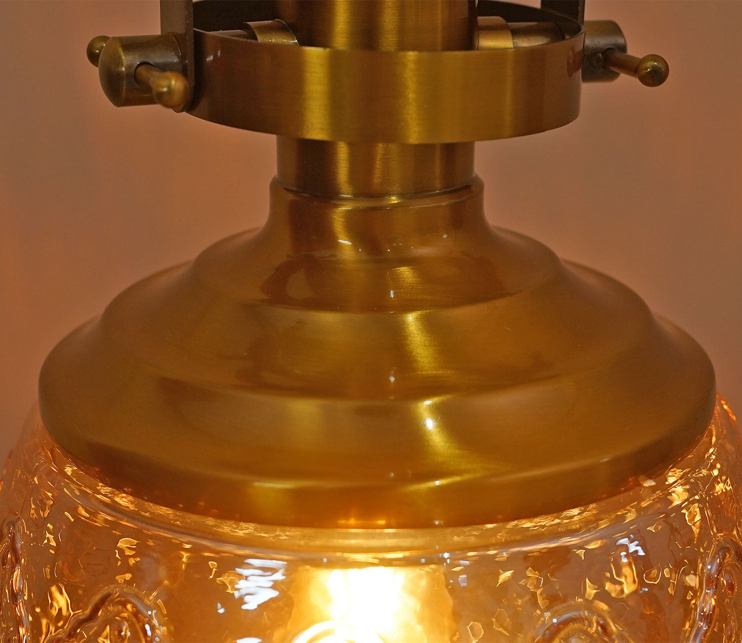 Sylvia Glass Lampshade Hanging Lights (Amber)