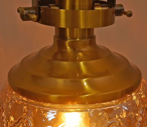 Sylvia Glass Lampshade Hanging Lights (Amber)