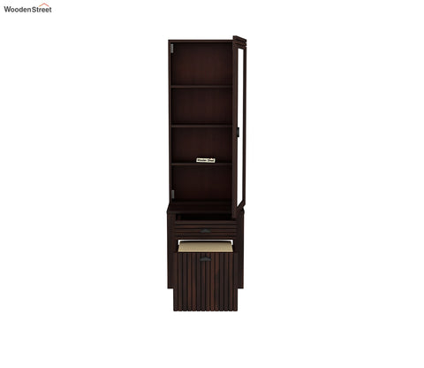 Felner Dressing Table with Stool and Storage (Walnut Finish)