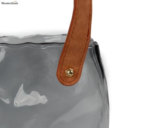 Whimsy Holder Glass Vase (Black, L)
