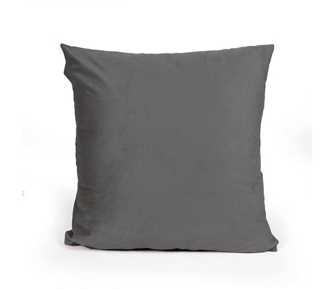 Cupid Velvet Cushion Cover - Pack of 1 (18 x 18 inch, Graphite Grey)