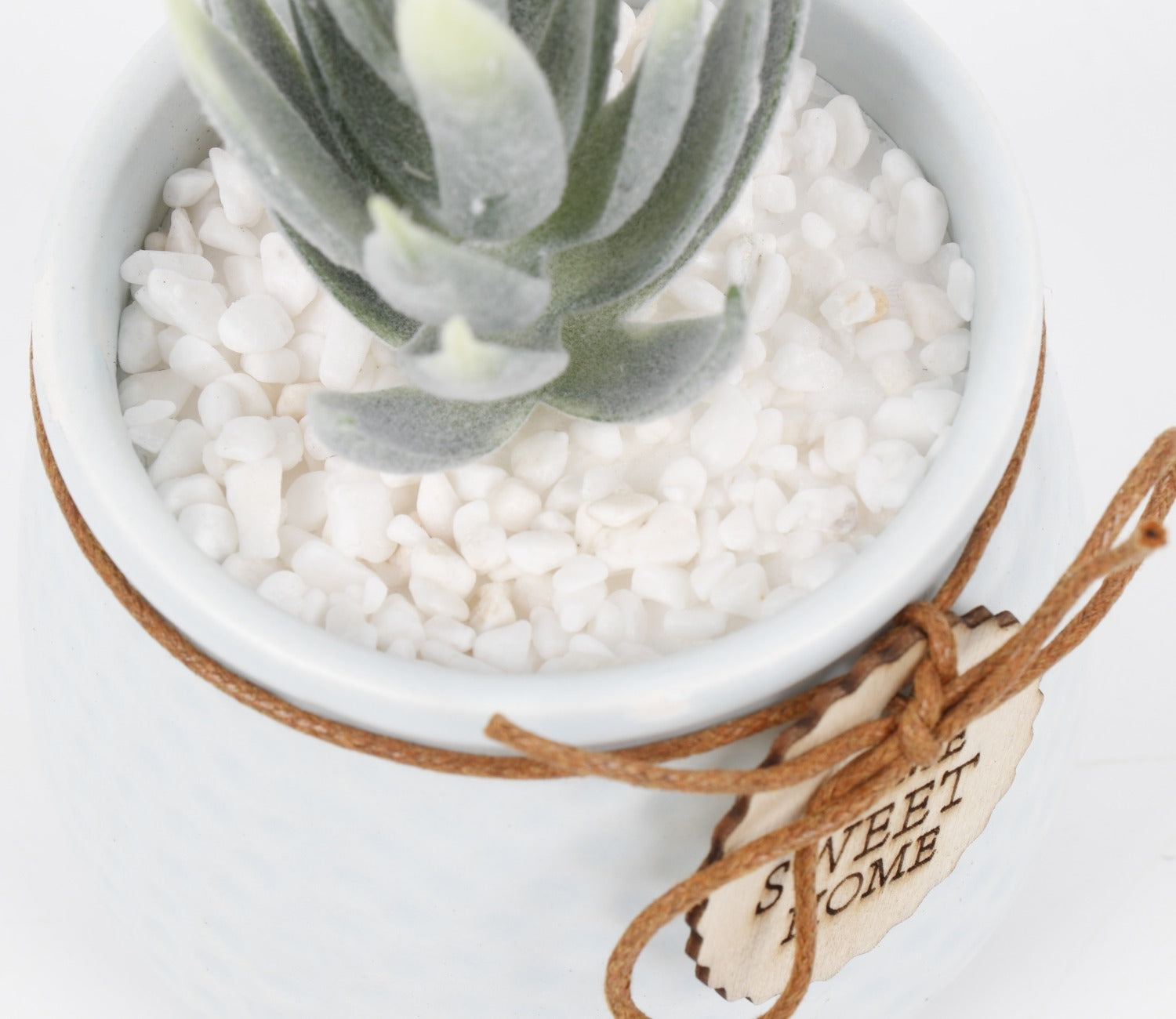 Bloomify Ceramic Pot With Artificial Flowers (Light Blue)
