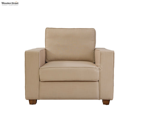Albus 3+1+1 Seater Fabric Sofa Set (Cotton, Irish Cream)