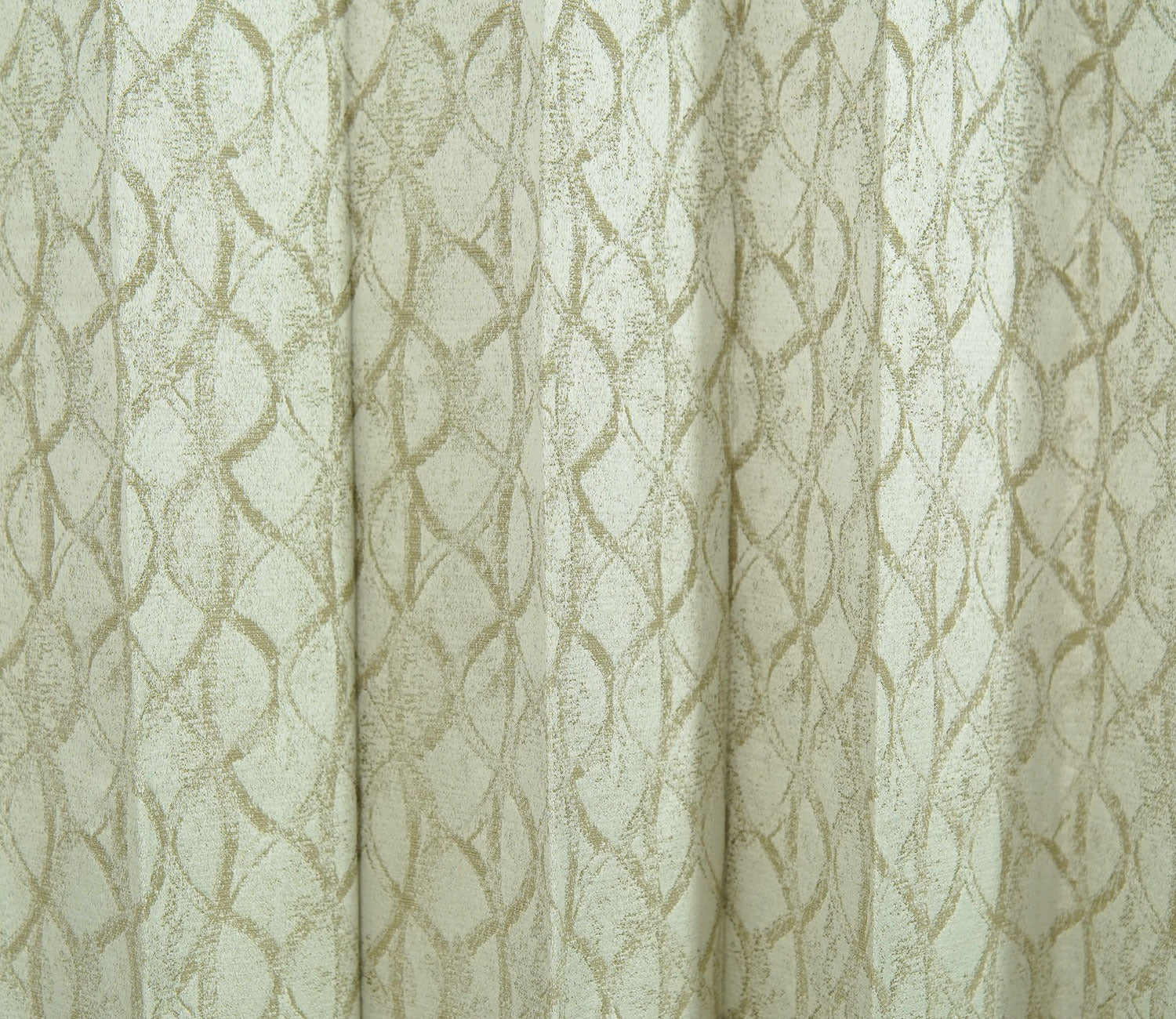 Spiral Patterned Blackout Door Curtains Set of 2 (Beige, 7 Feet)