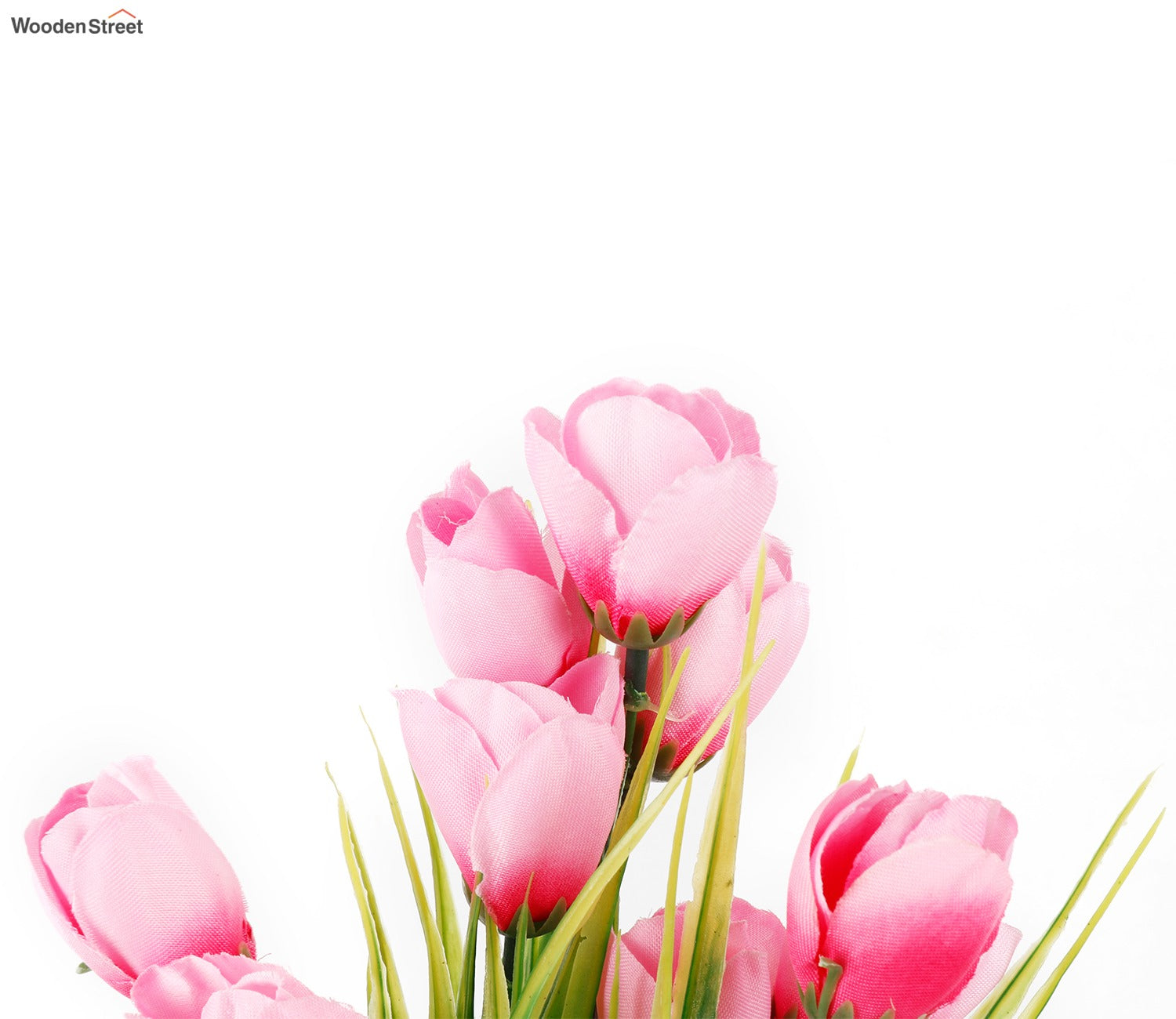 Blissful Bunch Of Roses Artificial Flower- Set Of 5 (Pink)