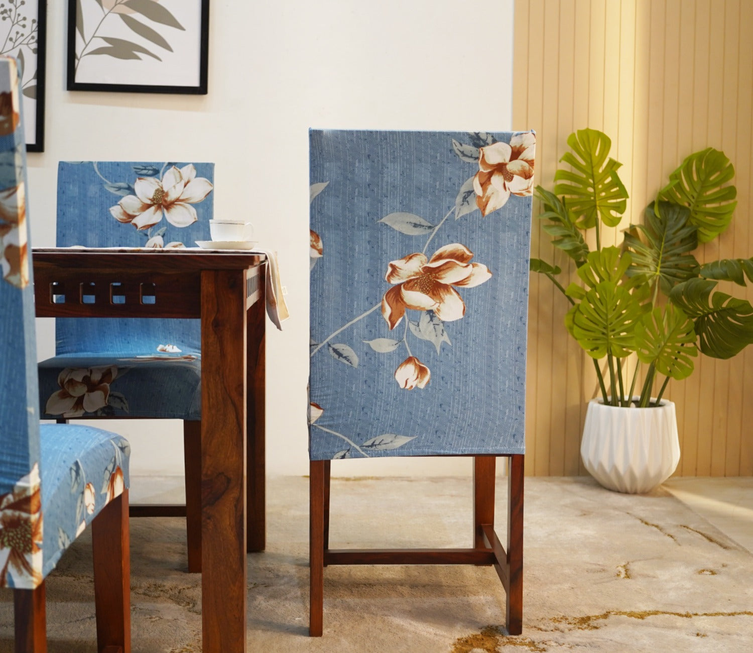 Adina Floral Printed Polyester Spandex 1 Piece Chair Cover