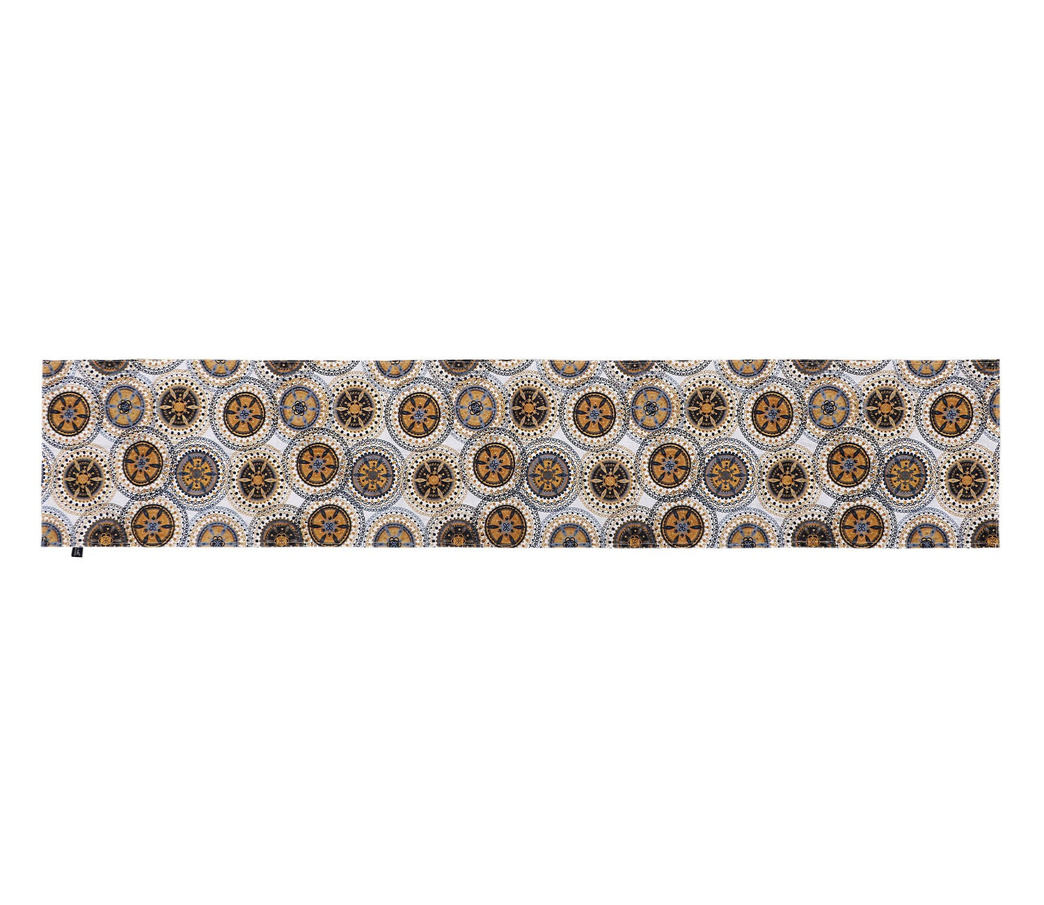 Gold Mandala Velvet Printed Table Runner (72 x 14 inches)