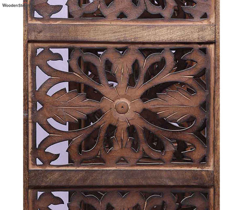 Aiba 4 Panel Carved Wooden Partition