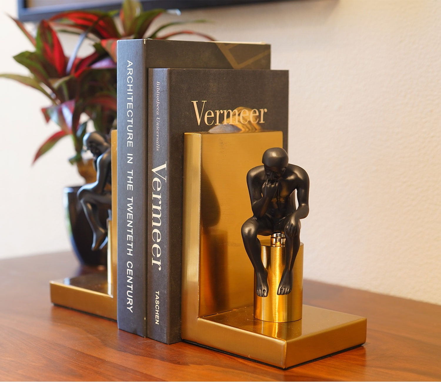 Enigmatic Black And Gold Book End