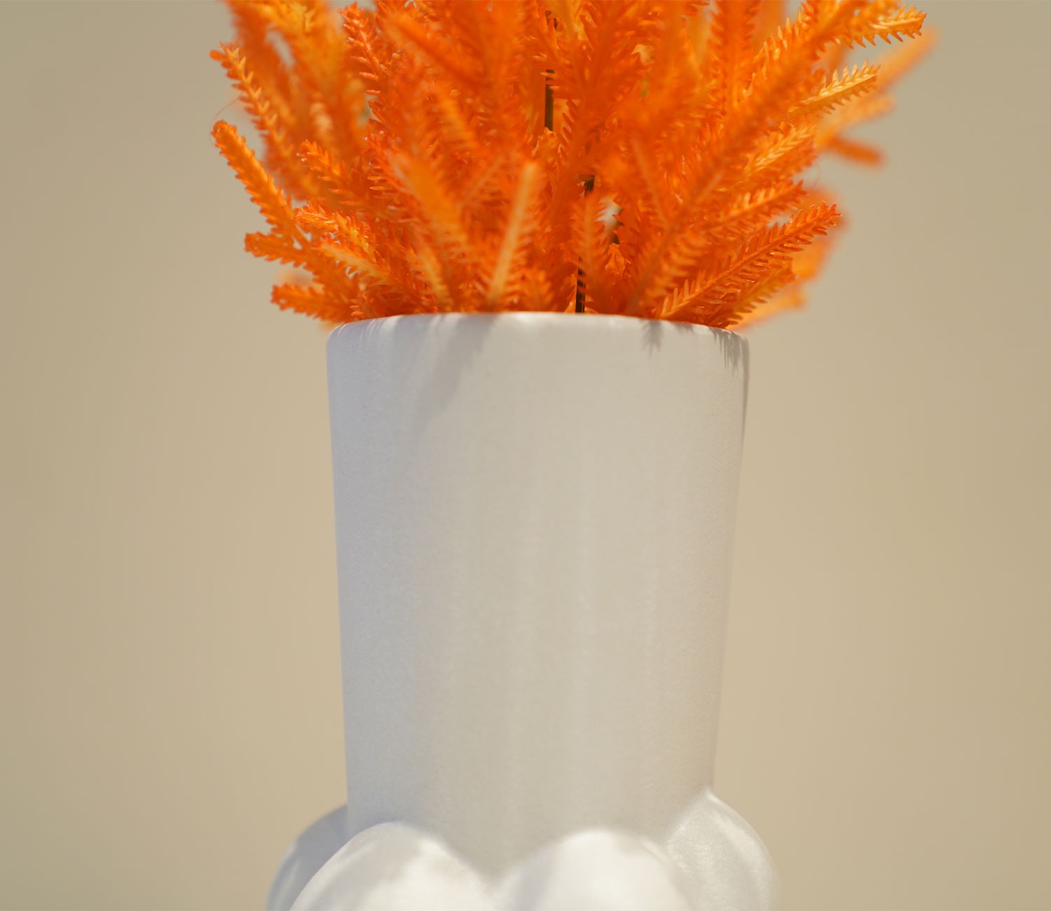 Artistic Beauty White Ceramic Vase