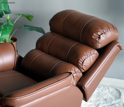 Valencia Manual Recliner Sofa (Saddle Brown)
