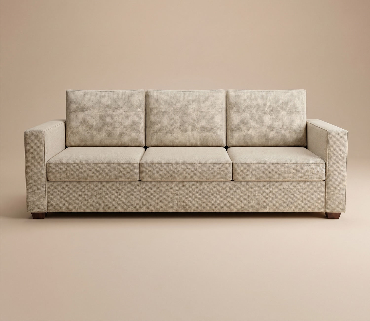 Albus 3 Seater Fabric Sofa (Cottage Ivory)