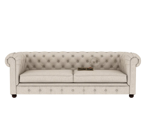 Henry 3 Seater Sofa (Cotton, Jade Ivory)