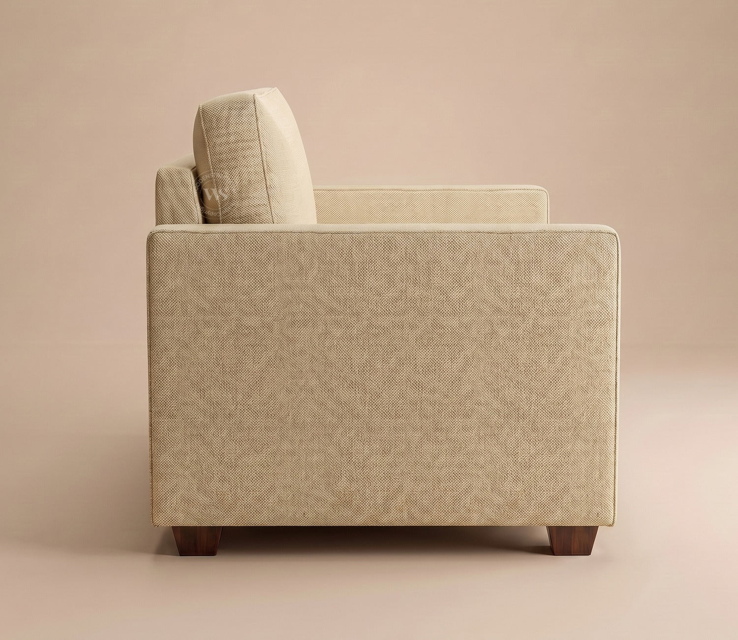 Albus One Seater Fabric Sofa (Cotton, Irish Cream)