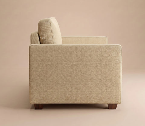 Albus One Seater Fabric Sofa (Cotton, Irish Cream)