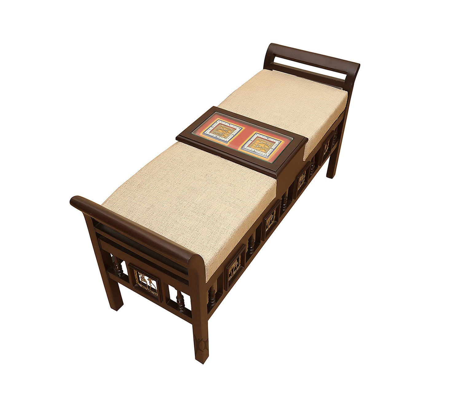 Caya Recamier in Teakwood with Walnut Finish