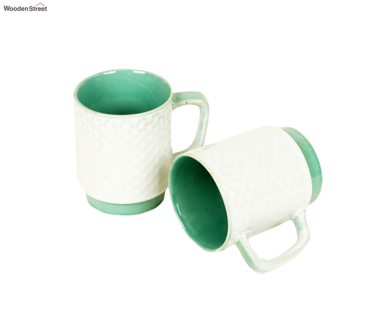 White Pearl Ceramic Tea Cups (Set of 6)