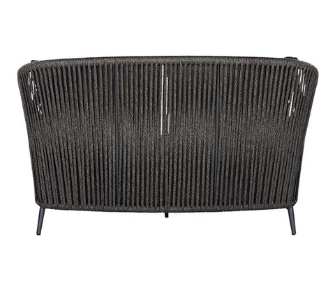 Black Rope Daybed Sofa Set With Black Cushions