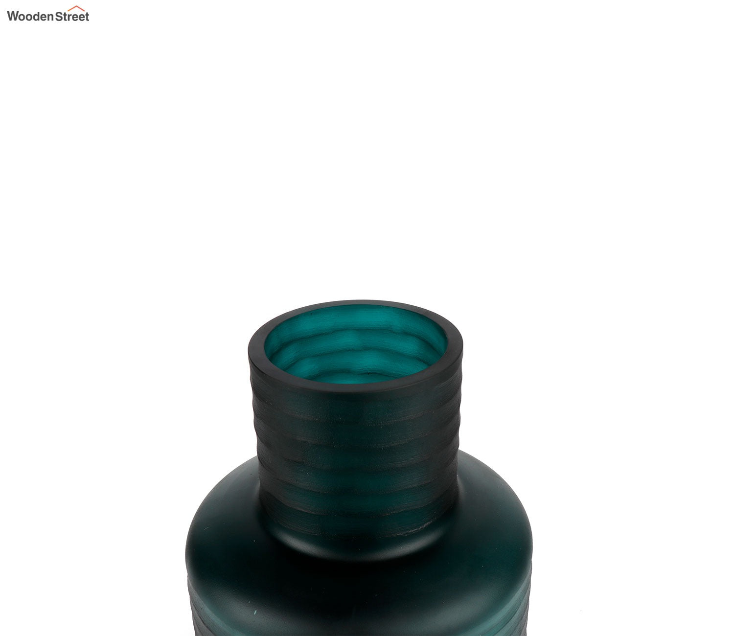 Plush Cup Green Glass Vase