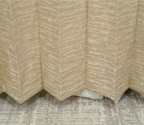 Solid Beige Light-Filtering Door Curtains Set of 2 (Beige, 7 Feet )
