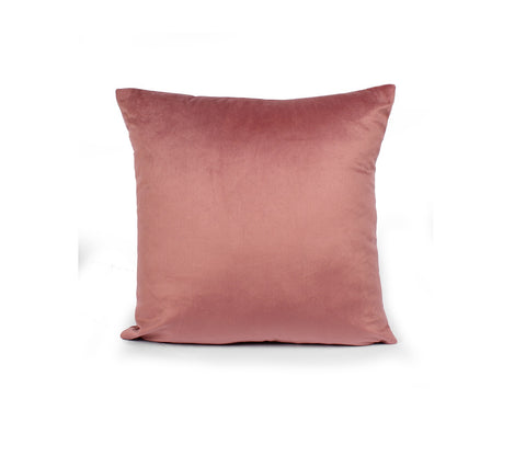 Cupid Velvet Cushion Cover - Pack of 1 (18 x 18 inch, Salmon Pink)