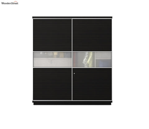 Kosmo Universal 2 Door Sliding Wardrobe (Flowery Wenge Finish)