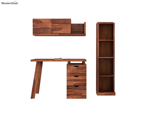 Grande Kids Study Table With Drawers (Honey Finish)
