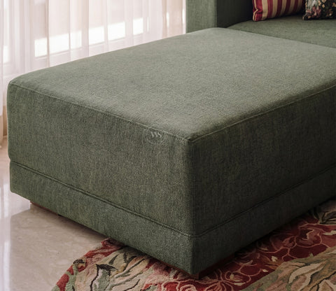 Oasis L-Shape Left Aligned Sectional Sofa (Sage Green)