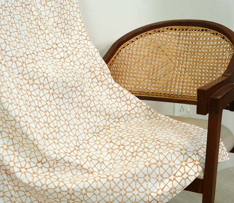 Jaali 1 Piece Door Curtain (Brown, 7 Feet)