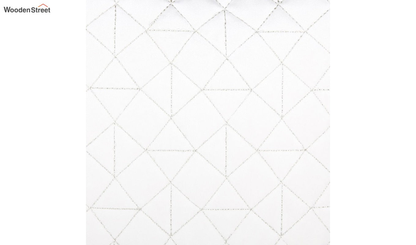 Velvet Quilted Cushion Cover - Set Of 1 (Ivory, 18 x 18 inch)