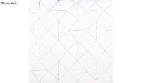 Velvet Quilted Cushion Cover - Set Of 1 (Ivory, 18 x 18 inch)