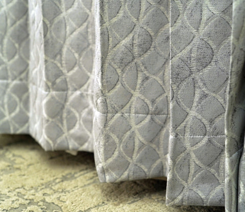 Spiral Patterned 1 Piece Blackout Curtain (Grey, 7 Feet)