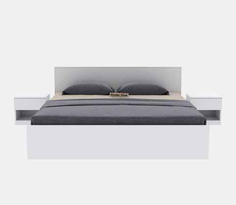 Clemency Bed without Storage (King Size, Frosty White Finish)