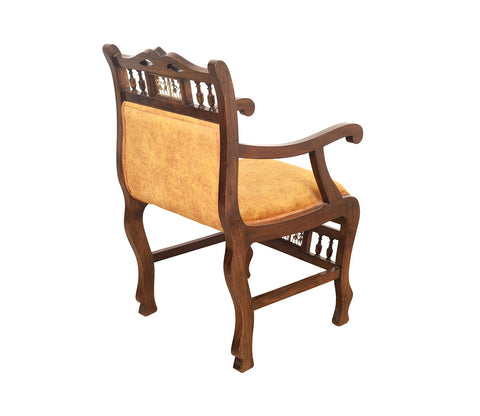 Bishop Single Seater Sofa in Teakwood with Walnut Finish
