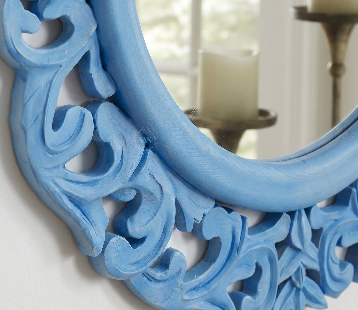 Echo Circular Carved Wall Mirror