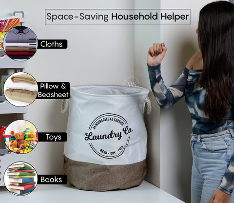 Tidy-Tote Foldable Laundy Basket