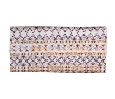 Yellow Line Velvet Printed Table Runner (72 x 14 inches)