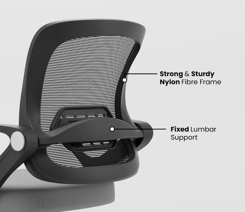 Pebble Mid Back Ergonomic Office Chair (Grey)