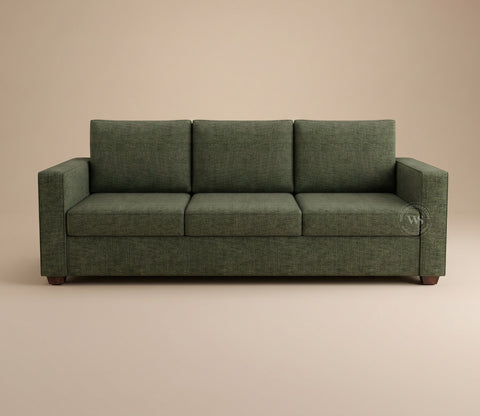 Albus 3 Seater Fabric Sofa (Sage Green)