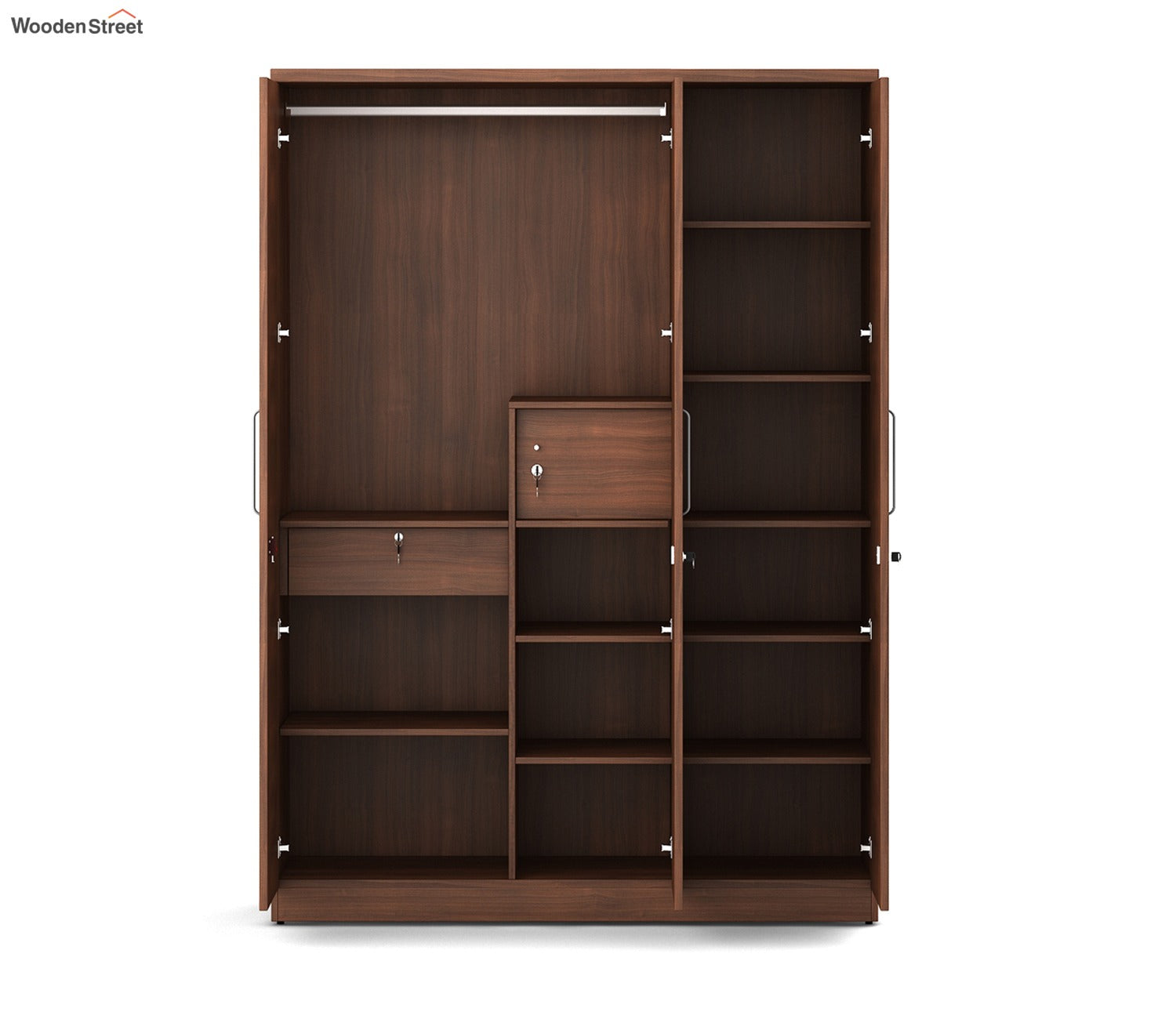 Kosmo Grace 3 Door Wardrobe (Exotic Teak Finish)