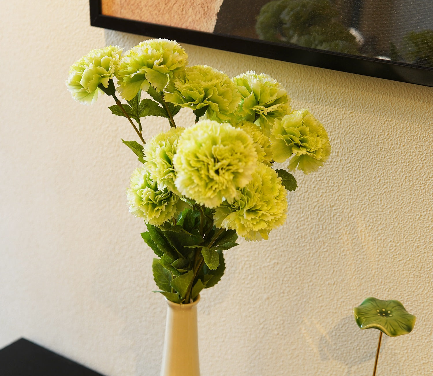 Forever Flora Artificial Hhydrangea Flower- Set Of 3 (Green)
