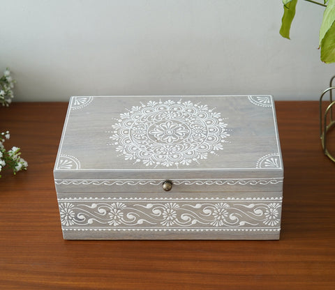 Ira Traditional Designer Hand Painted Wooden Jewellery Box
