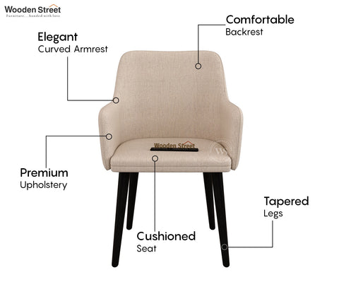 Aureya Upholstered Arm Chair (Jade Ivory)