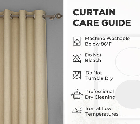 Solid Plain 1 Piece Light-Filtering Curtain (Cream, 7 Feet)