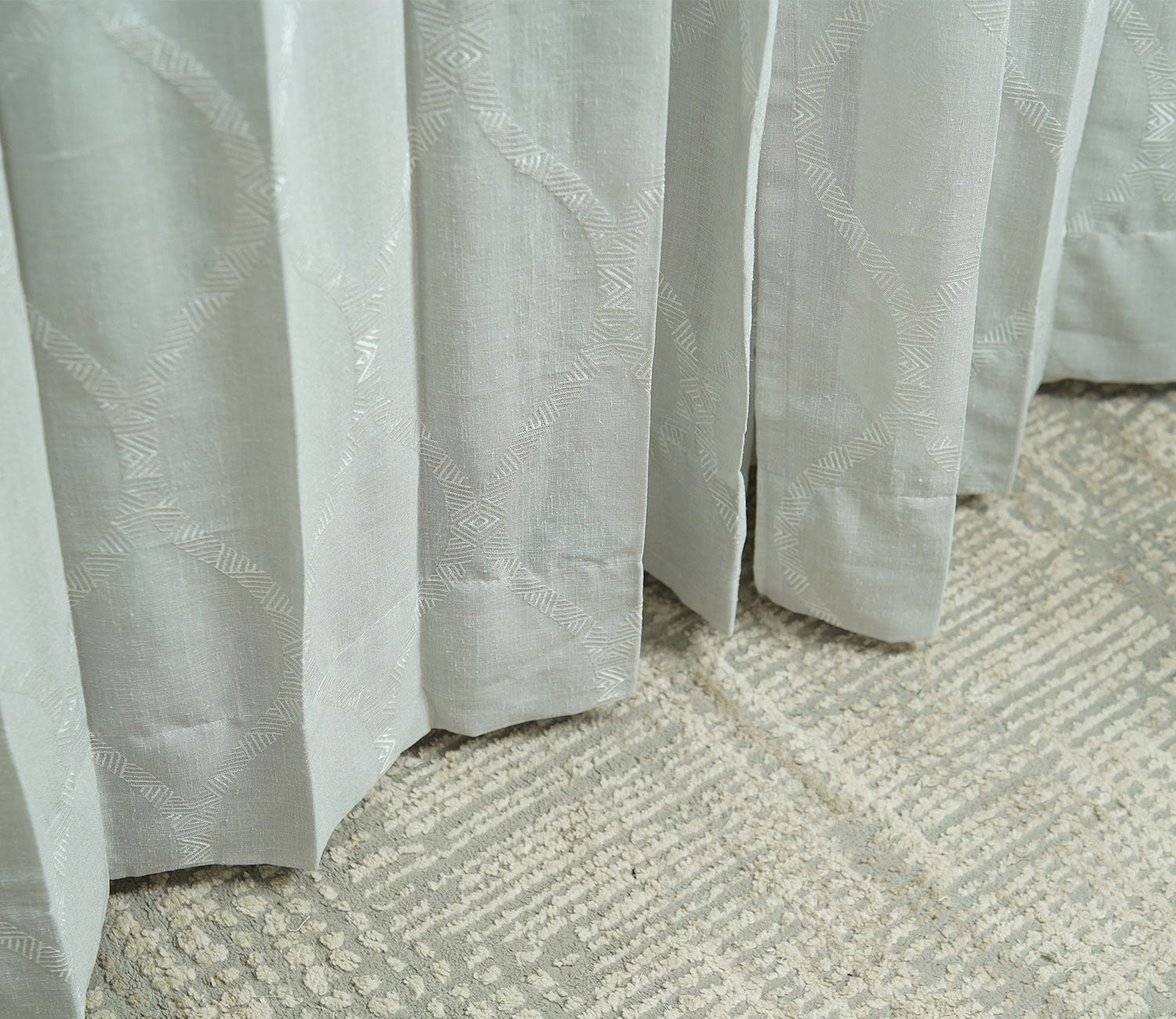 Twisted Sheer Door Curtains Set of 2 (Grey, 7 Feet)